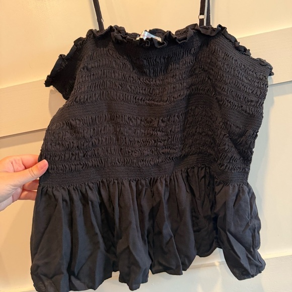 No Boundaries Black Ruffled Camisole - Picture 3 of 7